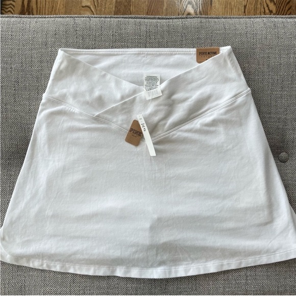 PINK Victoria's Secret Pants - NWT PINK Victoria's Secret HighWhite Waist Crossover Skirt - White SKORT Size L